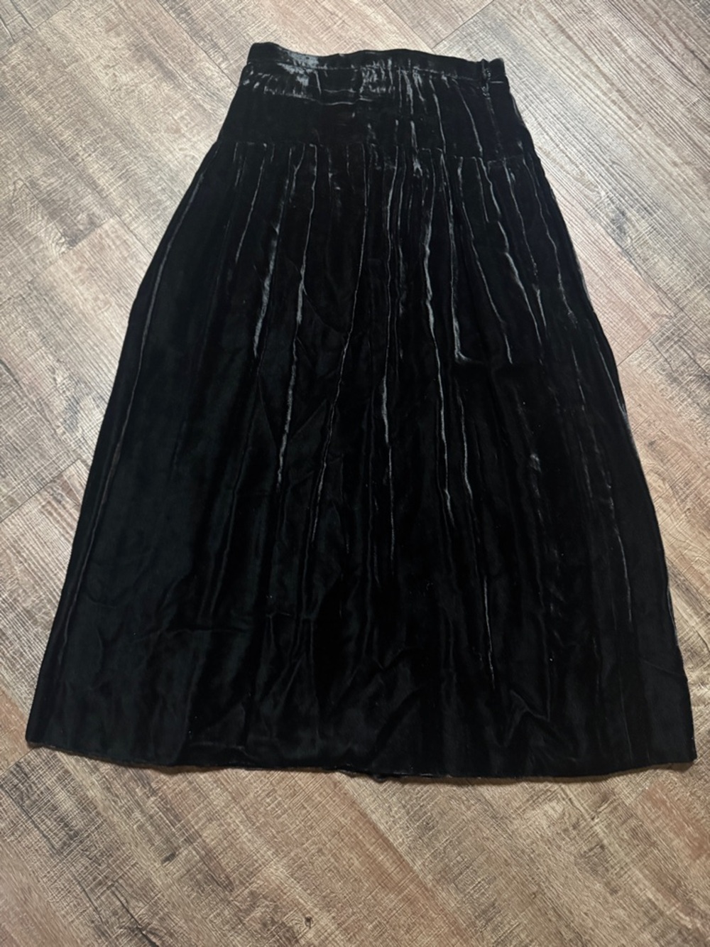Dior Black Velvet Maxi Skirt